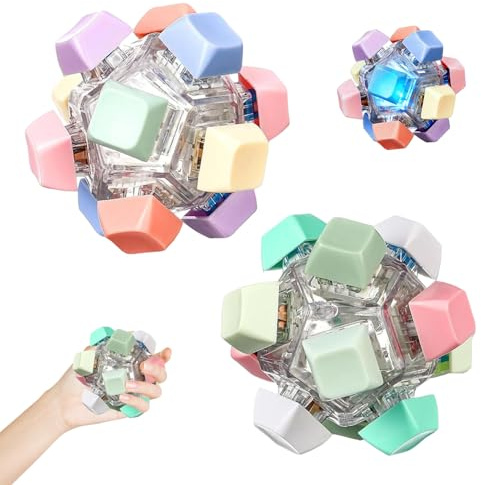 2 Stück Tastatur Fidget Spielzeug, 12-Tasten-Tastaturs Fidget, Fidget Toys Erwachsene, Tastatur Fidget Toys, Fidget Tastatur Spielzeug, Clicker Lustig Bunter Spielzeug, für Reisen, Büro, Schule (A)