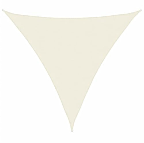 Xhnifbn Sonnensegel 6x6x6 m Creme dreieckig Robustes Oxford-Gewebe UV- und regenabweisend terrassenüberdachung pergola Balkon Garten