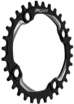 Funn Solo Narrow Wide Plato para Cadena de 9 10 11 12 Velocidades, Compatible con Bielas de Interfaz BCD de 104 mm, Plato de Cadena de Velocidad Única9-12 (32 Dientes, Negro)