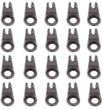 20 Stück/Lot Stiefelhaken Spitze Beschläge mit Nieten Camping Wandern Klettern Reparatur Schuhe Schnallen Haken Zubehör (grau)