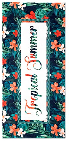 HOMELEVEL Strandtuch XXL Handtuch 90x180cm - Strandhandtuch Badetuch Strandlaken - schnelltrocknend saugfähig - Badelaken Badehandtuch - div. Farben und Motive