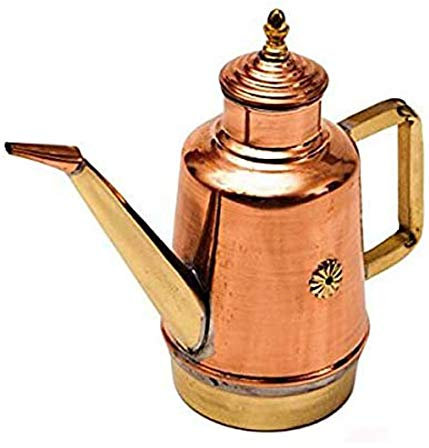 Euroshoppingonline Huilier en cuivre et laiton artisanal 0,200 litre de cuisine professionnelle distributeur d'huile distributeur Pizza Pizzeria Pub