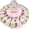 Torta bomboniera Battesimo bimba albero della vita magnete cuoricini rosa confetti inclusi (torta cuoricini rosa albero)