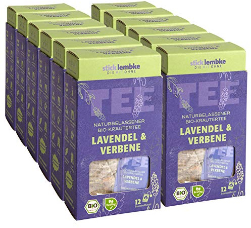 stick & lembke Bio-Kräutertee Lavendel & Verbene 12 x 2,5 g, 12er Pack