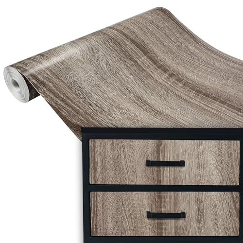 DecoMeister pellicole adesive effetto legno decorative decorazioni in pellicola autoadesiva a per mobili venatura del legno 45x100 cm Rovere Sonoma tartufo