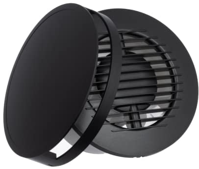 Europplast 100mm Round Bathroom Extractor Fan - 4 Inch, Silent, Anthracite, Ceiling & Wall Mounted