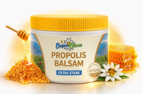 BayernBlume Propolis Balsam extra stark (200ml) – Intensive Pflege mit Propolis, Shea Butter & wertvollen Ölen | Für trockene, empfindliche Haut | Beruhigt & schützt | Made in Germany