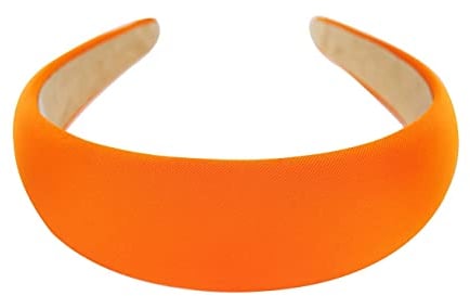 axy Breiter Haarreif mit Stoff gepolstertes Candy Colours - Wunderschön Damen Stirnband Haarschmuck Haarreifen HRK2A (Orange)
