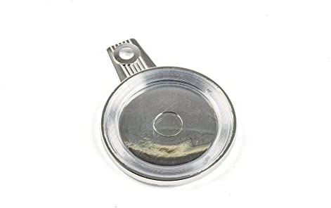 Halter Steuerplakette / Vignette rund Plastik chrom