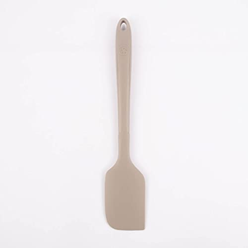Kochblume Design-Teigschaber L | Premium-Silikon & BPA frei| Hitzebeständig | Spülmaschinenfest | 30cm | Farbe: taupe