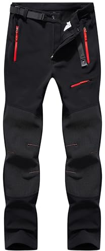 BenBoy Herren Wanderhose Wasserdicht Softshellhose Skihose Outdoorhose | Winddicht Warm Gefüttert Snowboardhose Winter Trekkinghose