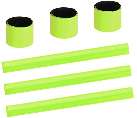 URAQT Reflektorband, Universal Reflektoren Set Klatscharmband Sicherheitsband Reflektierend Schnapparmband Reflektierend Neon Reflektorbänder für Kinder Erwachsene Jogger und Radfahrer