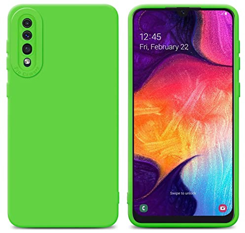 Cadorabo Hülle kompatibel mit Samsung Galaxy A50 4G A50s A30s Schutzhülle TPU Silikon Case Liquid Design mit Kameraschutz Slim Kratzfest Gummi Case Hülle für Galaxy A50 4G A50s A30s in Grün