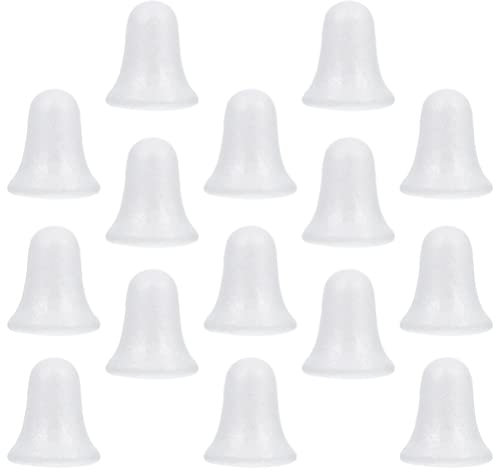 15st Blase Glocke Weihnachtsbaum Hängende Verzierung Glöckchen-anhänger Styropor Glocken Weihnachts-bastelball Weihnachtsglaubensglocke Tier Spielereien Weiß Dreidimensional Schaum