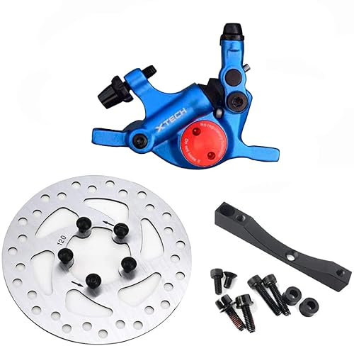HORO.ES Kit Pinza Idraulica XTECH Zoom + Disco 120mm + Supporto + Viti Xiaomi Scooter M365/PRO (Kit Blu)
