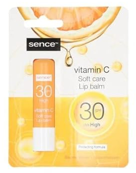 6er Pack - Sence Sun Care Lippenbalsam - Vitamin C mit LSF 30-4,3 gr