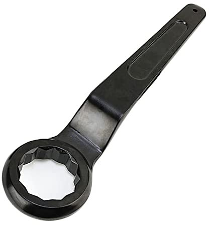 Aoktorkit 30mm Heavy Duty Hammer Percussion Wrench, Ring Spanner Bent Handle Hit Wrench Single Head Universal Wrench Striking End Ring Wrench for Remover Machinery Car Repair
