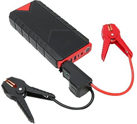 3000 A Auto Starthilfe, 12 V 30000 MAh Autobatterie Booster Pack, SOS POS-Funktion IP65 Tragbares Powerbank-Ladegerät für den Außenbereich, Überlastschutz LED USB