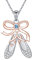 Orecchini per ballerina, in argento Sterling 925, oro rosa, per ballerina, concerti, gioielli regalo per donne e ragazze, Argento sterling, Zirconia cubica