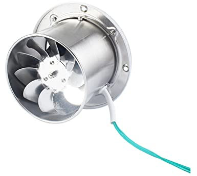 Ventilador industrial Ventilador de turbina, tubo de 4 pulgadas, ventilador de escape de acero inoxidable, ventilador de refrigeración portátil de aire de alta temperatura Ventilación de conductos ext