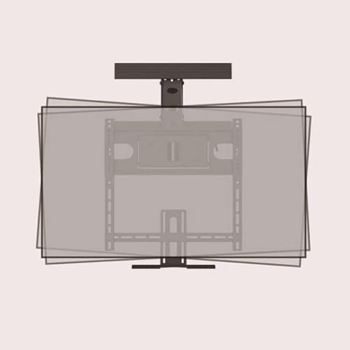 TV Stand Drop Down Tv Mount, Above Fireplace Pull Down TV Mount For 32 To 50 Screen, With Spring Assist, ±18° Left/right Rotation