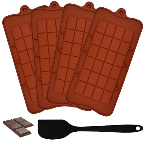 Moule Tablette Chocolat,Moule à Chocolat en Silicone,Moules à Chocolat en Silicone, Moule Tablette Chocolat pour Moule Cake Factory pour Bonbons, Gelées, Chocolats Carré Moule à cire