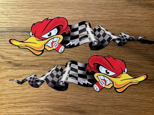 vinskool 2X Horsepower Flags Aufkleber 18x5cm / 30x9cm Kult Sticker Set Oldschool Hotrod V8 USA Muscle Car Oldtimer Tuning Auto Motorrad Racing Umbau Custom Build (30x9cm)