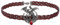 CoTeeZa Vintage Renaissance Feenkreis - Elf Klassisch Schwarz Rot Keltisches Stirnband Mond und Drache Geflochtene Kopfbedeckung Männer Cosplay Wikinger Krone Halloween Karneval Mode Mittelalter