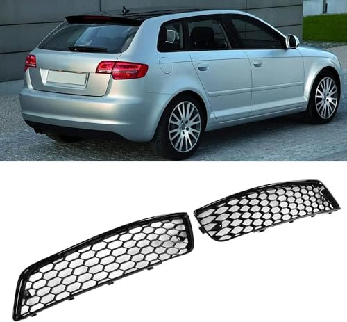 YANGCP Rejilla del Parachoques Delantero para Audi A3 8P 2009 2010 2011 2012 2013, Reja Radiador, Reemplazo De Ejilla Rejilla Admisión