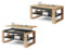 All4All Couchtisch Nico - Kaffeetisch - Wohnzimmertisch - Laptoptisch - Sofatisch - ausziehbar - ausklappbar - 100x60cm - 05 - Artisan Eiche + Anthrazit
