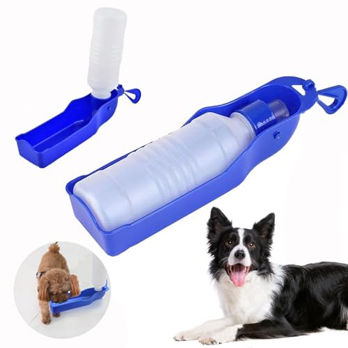 500 ML Distributeur Eau Portable Chiot Bouteille Deau pour Chien Pliable Bouteille Eau Chiens Déplacement Convient Aux Animaux de Compagnie Lors de Randones et de Camping en Plein Air