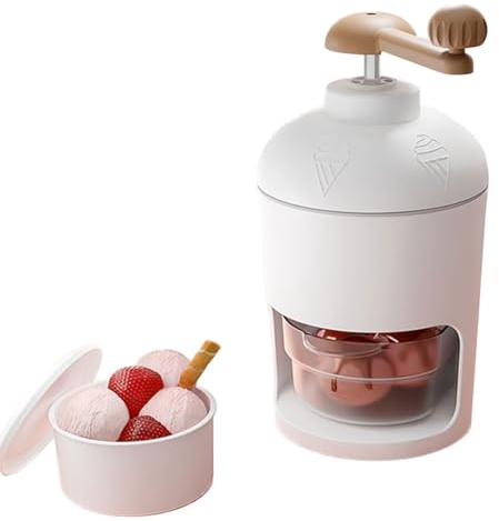 Máquina trituradora de hielo manual, mini trituradora de hielo manual para hacer batidos de hielo afeitado, rallador de hielo portátil para cócteles, máquina de cono de nieve con bandeja para cubitos
