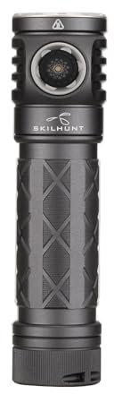 EC200S-RED 2100 lumens White and Red beam USB-C Rechargeable Powerful EDC flashlight - Lightweight, Compact Mini Pocket light Camping Hiking Running Waterproof Outdoor (Cool White 6500K, Grey)