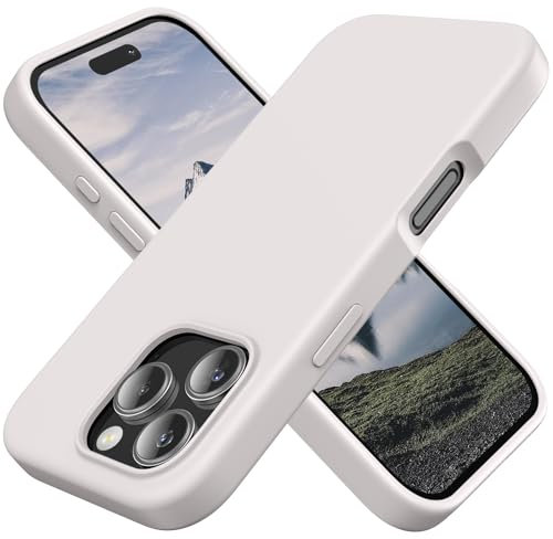 TAXXOE Silicone Case Compatible with iPhone 16 Pro Max Case Soft Ultra Slim Protective Shockproof Liquid Silicone Phone Case,Anti-Scratch Microfiber Lining, 6.9 White