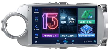 MISONDA [Incorporado Carplay+DSP+4G+Dab+] Radio Coche 6G+128G Android 14 Doble DIN 9 Pulgadas Autoradio para Toyota Yaris Grma 2012-2017 cámara y micrófono Trasera con WiFi/BT5.0/SWC/FM/Am/RDS