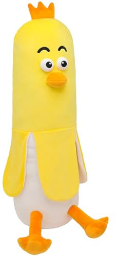 Ponjauk Langes Plüsch-Bananen Ente Kuscheltier 85 cm, Riesiges Enten Plüschtier, Süßes Bananenenten Plüschtier zum Schlafen und Umarmen, Langer Körper Werfkissen für Kinder