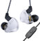 CCZ Solo DC02 In Ear Monitor IEM HiFi Ohrhörer, 10 mm Dual Dynamic Driver, Kopfhörer mit Kabel, kabelgebundene Ohrhörer, Gaming-Ohrhörer, mit OFC-Kabel für Sänger und Musiker (Silber, mit Mikrofon)