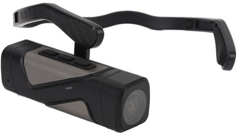 4K Video Camcorder - 2.0 Anti-shaking Vlog Vedio Camera, UHD 60FPS HandsFree Head Mounted Camera, Built in WiFi Hotspot Wearable Vlog Camcorder