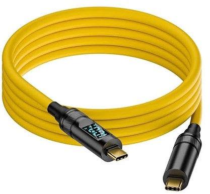 innov8 USB C Male to Male 100W PD Fast Charging OTG Cable | 8K@60Hz 20Gbps | Yellow (1.5m)