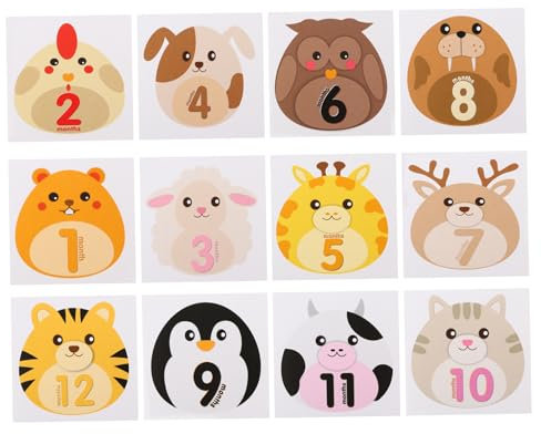 Hemobllo 12stücke Neugeborenen Meilenstein Aufkleber Für Monatliche Erinnerungsfotos wasserdichte Kinderfreundliche Fotorequisiten Für Babyfotografie Und Schwangerschaftsankündigungen