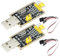 A-DIGISHUO 2PCS CH340G UART-TTL USB Adapter with 3.3V/5V Jumper Cable, Compatible with Arduino, Model Number: QJ-USB-TTL-Cable-Black