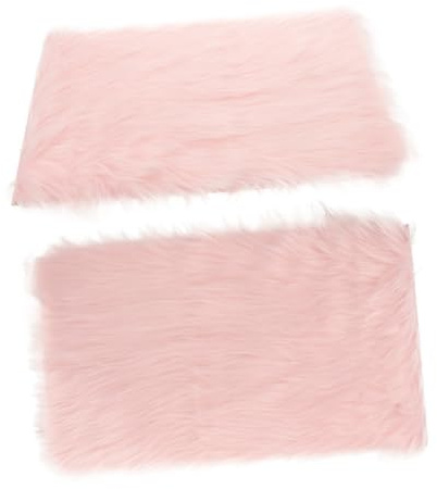 PACKOVE Tapis de Fond en Fausse Fourrure Rose, 2 Pièces, Doux et Pliable, pour Photographie de Bijoux, Manucure et Décoration Maison | Acrylique et Polyester, pour Photo et Déco Maison, Surface Facile à Nettoyer
