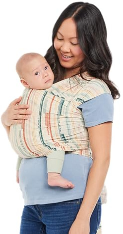 Baby Tula Stretchy Tencel™ Baby Wrap Carrier – Soft Newborn & Infant Wrap Sling, Ergonomic Hands-Free Baby Carrier, Breathable & Adjustable, Eco-Friendly for 8–25 lbs - Geode