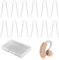 Hearing Aid Tubes, 12pcs R Type Lightweight Hearing Aid Tube NHS and1 Transparent Storage Box,Hearings Aids Tubes Replacement NHS, NHS Hearings Aids Tube for Seniors(3.1×2.0mm)