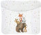 Ceba Baby® weiche Wickelauflage 75x72 cm - Baby Wickelunterlage- Wickeltischauflage für Junge und Mädchen - Wasserdicht, abwaschbar - OEKO-TEX® Standard 100 - Made in EU - Waldfreunde Motiv