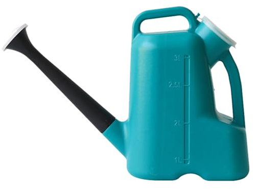 Arroseur en plastique de 3 L à long bec avec couvercles, grande capacité, outils d'arrosage pour plantes (bleu, taille unique)