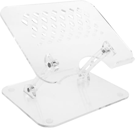Gadpiparty Clear Acrylic Tablet Stand Laptop Riser Multi Purpose Book Reading Rack for Home Office Library Lightweight Compact Design for Convenient Storage