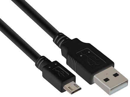 BIGtec 2 Stück 1m micro USB Kabel USB-A auf Mico-B-USB 2.0-Kabel Datenkabel Ladekabel Handy Smartphone Tablet schwarz kompatibel mit einigen Samsung Huawei Nexus Modellen Kindle Xbox PS4