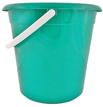 10 Litre Polypropylene Standard Plastic Bucket – Heavy-Duty Domestic Utility Bucket with Handle – Durable, Lightweight & Multipurpose for Home, Cleaning, Gardening & More Green