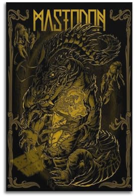 Mastodon Metallkunst-Poster, dekorative Malerei, Leinwand, Wandposter und Kunstdruck, moderne Familienschlafzimmer-Dekoration, Poster, 20 x 30 cm